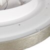 Steinhauer flache runde LED Deckenleuchte Flady, silber, dimmbar, 2700 Kelvin warmweiß