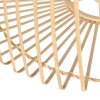 Steinhauer Solva moderne Bogenstehlampe mit braunem Holzschirm, dimmbar, E27