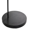 Steinhauer Solva moderne Bogenstehlampe mit braunem Holzschirm, dimmbar, E27