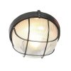 Steinhauer Bleoba Metallkäfig-Deckenleuchte mit bernsteinfarbenem Glasschirm, Ø 30 cm
