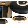 Steinhauer LED Deckenleuchte Golden Veil, runde Bauform, 2700 Kelvin warmweiß