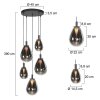 Steinhauer Glimsy LED Esstisch-Pendelleuchte 5-flammig dimmbar modern für Esszimmer