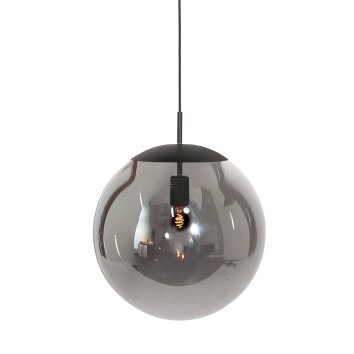 Steinhauer Bollique rauchfarbene Glaskugel-Pendelleuchte modern Länge 40 cm Ø 40 cm