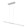 Steinhauer Bande LED Balkenpendelleuchte, 3-flammige Pendelleuchte, dimmbar, silber