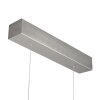 Steinhauer Bande LED Balkenpendelleuchte, 3-flammige Pendelleuchte, dimmbar, silber