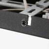 Steinhauer Stang 3-flammige Esstisch-Pendelleuchte mit schwarzen Stoffschirmen