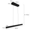 Steinhauer Fluxy lineare LED-Pendelleuchte, 120 cm, dimmbar, 2700K, 2700lm, 5W