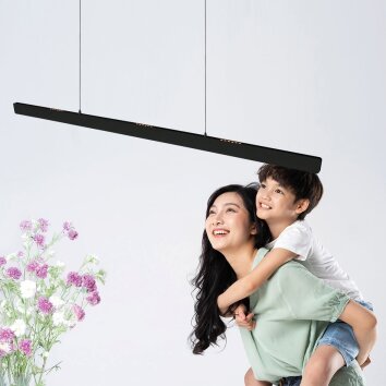 Steinhauer Fluxy längliche LED Pendelleuchte für Esszimmer, Länge 9 cm, 2700 Kelvin