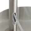 Steinhauer Prestige Chic dimmbare Schwenkarm-Stehlampe, 250 cm, gold-schwarzer Stoffschirm