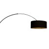 Steinhauer Stehlampe Sparkled Light mit rundem schwarzem Stoffschirm, verstellbar