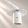 Steinhauer Sparkled Light verstellbare Bogenstehlampe, dimmbar, mit weißem Stoffschirm