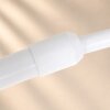 Steinhauer Sparkled Light verstellbare Bogenstehlampe, dimmbar, mit weißem Stoffschirm