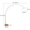 Steinhauer Sparkled Light verstellbare Bogenstehlampe bronzefarben mit weißem Schirm
