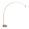 Steinhauer Sparkled Light verstellbare Bogenstehlampe bronzefarben mit weißem Schirm