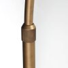 Steinhauer Sparkled Light bronzefarbene Stehlampe als Bogenlampe mit weißem Stoffschirm