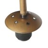 Steinhauer Sparkled Light bronzefarbene Stehlampe als Bogenlampe mit weißem Stoffschirm