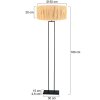 Steinhauer Stang klassische Stehlampe Bodenleuchte mit Seegrasschirm, E27, dimmbar, IP20