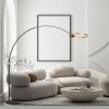Steinhauer Ringlux goldfarbene LED Bogen-Stehlampe mit Ring, 4000 Lumen, 20 W