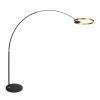 Steinhauer Ringlux goldfarbene LED Bogen-Stehlampe mit Ring, 4000 Lumen, 20 W
