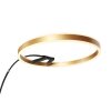 Steinhauer Ringlux goldfarbene LED Bogen-Stehlampe mit Ring, 4000 Lumen, 20 W