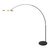 Steinhauer Ringlux goldfarbene LED Bogen-Stehlampe mit Ring, 4000 Lumen, 20 W