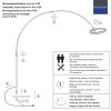 Steinhauer Ringlux silberfarbene LED 2-flammige Bogenstehlampe für Wohnzimmer dimmbar