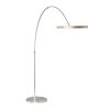 Steinhauer Ringlux silberfarbene LED 2-flammige Bogenstehlampe für Wohnzimmer dimmbar