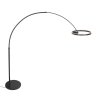 Steinhauer Ringlux LED Bogenstehlampe mit weißem Ringschirm, 2-flammig, 240 cm