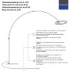 Steinhauer Ringlux LED Bogenstehlampe mit weißem Ringschirm, 2-flammig, 240 cm