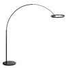 Steinhauer Ringlux LED Bogenstehlampe mit weißem Ringschirm, 2-flammig, 240 cm
