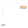 Steinhauer Sparkled Light naturfarbene Bambus-Stehlampe dimmbar, 240 cm hoch