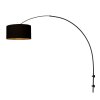 Steinhauer Sparkled Light Bogen-Wandleuchte mit goldfarbenem Stoffschirm