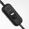 Steinhauer Sparkled Light Bogen-Wandleuchte mit goldfarbenem Stoffschirm