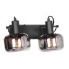 Steinhauer Glaslic Wandleuchte Wandlampe 2-flammig mit rauchfarbenen Glasschirmen, dimmbar