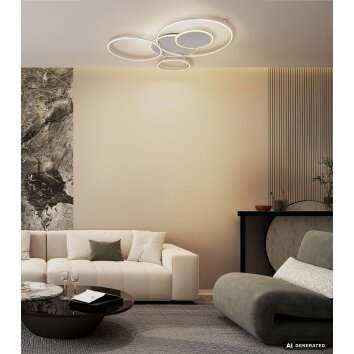 Globo Johnson LED Deckenleuchte in Ringoptik dimmbar, 6300 Lumen, 2700-6500 Kelvin, ø 48 cm