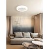 Globo Ferrell LED Deckenventilator mit Beleuchtung, dimmbar, weiß, modern