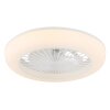 Globo Ferrell LED Deckenventilator mit Beleuchtung, dimmbar, weiß, modern