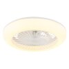 Globo Ferrell LED Deckenventilator mit Beleuchtung, dimmbar, weiß, modern
