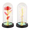 Globo Rosalina LED Rosen-Dekoleuchte mit goldfarbener Glaskuppel und An-/Ausschalter