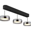 Globo Livion LED Hängeleuchte für Esstisch mit rauchfarbenem Glasschirm modern