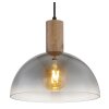 NOWA Romy Pendelleuchte mit klarem Glasschirm aus Eichenholz Ø 30 cm E27 IP20