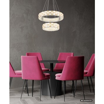 Globo Lidia LED Esstisch-Pendelleuchte mit Fernbedienung, verstellbar ø 61 cm