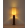 Globo Jannie braune Holz-Stehlampe 140,3 cm mit naturfarbenem Stoffschirm E27