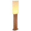Globo Jannie braune Holz-Stehlampe 140,3 cm mit naturfarbenem Stoffschirm E27