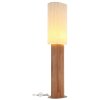 Globo Jannie braune Holz-Stehlampe 140,3 cm mit naturfarbenem Stoffschirm E27