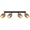 Globo Milley 4-flammige Deckenleuchte mit bernsteinfarbenen Glasschirmen ø 10 cm
