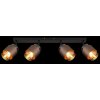 Globo Milley 4-flammige Deckenleuchte mit bernsteinfarbenen Glasschirmen ø 10 cm