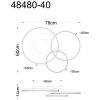 Globo Sanford LED Deckenlampe mit Infinity-Spiegel-Lichteffekt, 3000 K, 4322 lm, 40 W