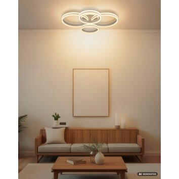 Globo Rubio sandfarbene moderne LED Ring-Deckenleuchte 92W 3000K 9750lm IP20