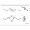 Globo Spiro braune LED Spiraldeckenleuchte modern für Küche 3000K 2510lm 20W IP20